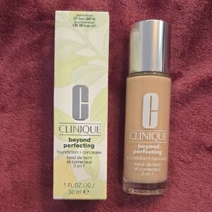 Sealed, New Clinique Beyond Perfecting Foundation+Concealer, Shade: CN 08 Linen